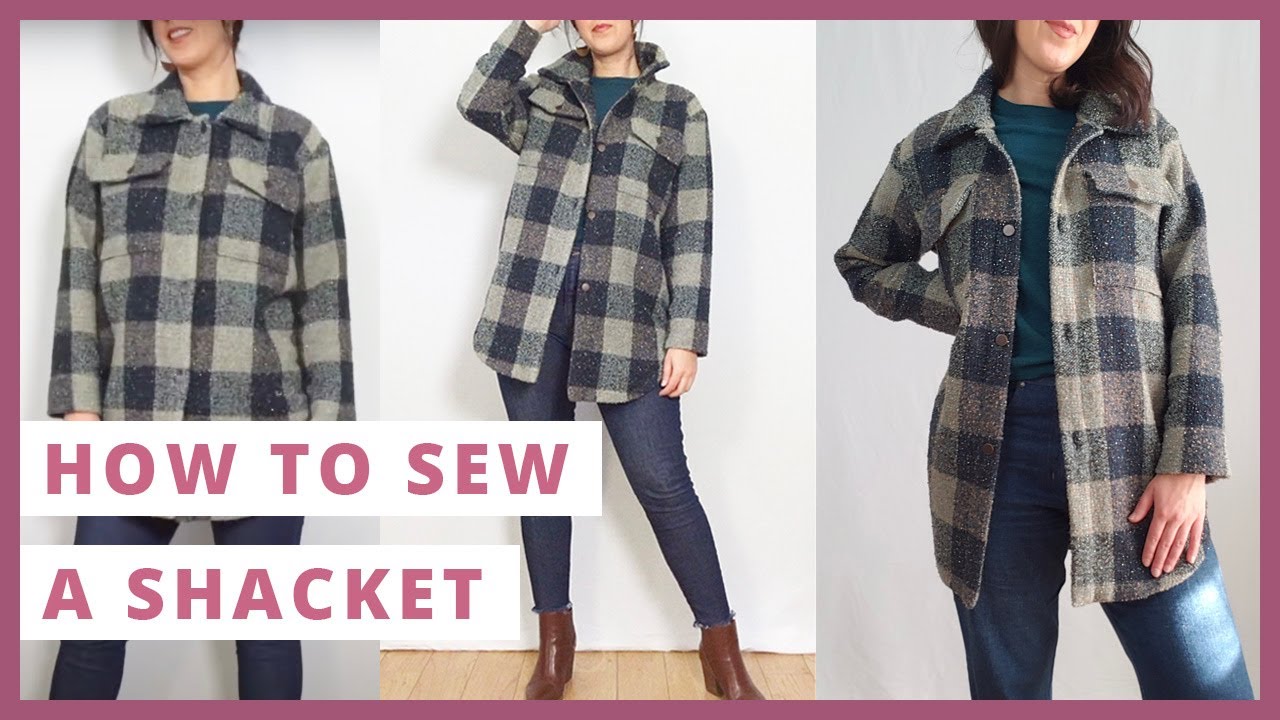 How to Sew a SHACKET! Pattern Scout Cozi Jacket Pattern Hack (EASY)
