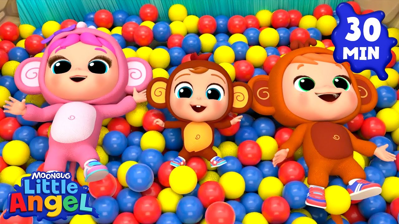 Cheeky Monkey Playground Fun! 🐵 | Pretend Play Songs | Little Angel Kids Songs & Nursery Rhymes