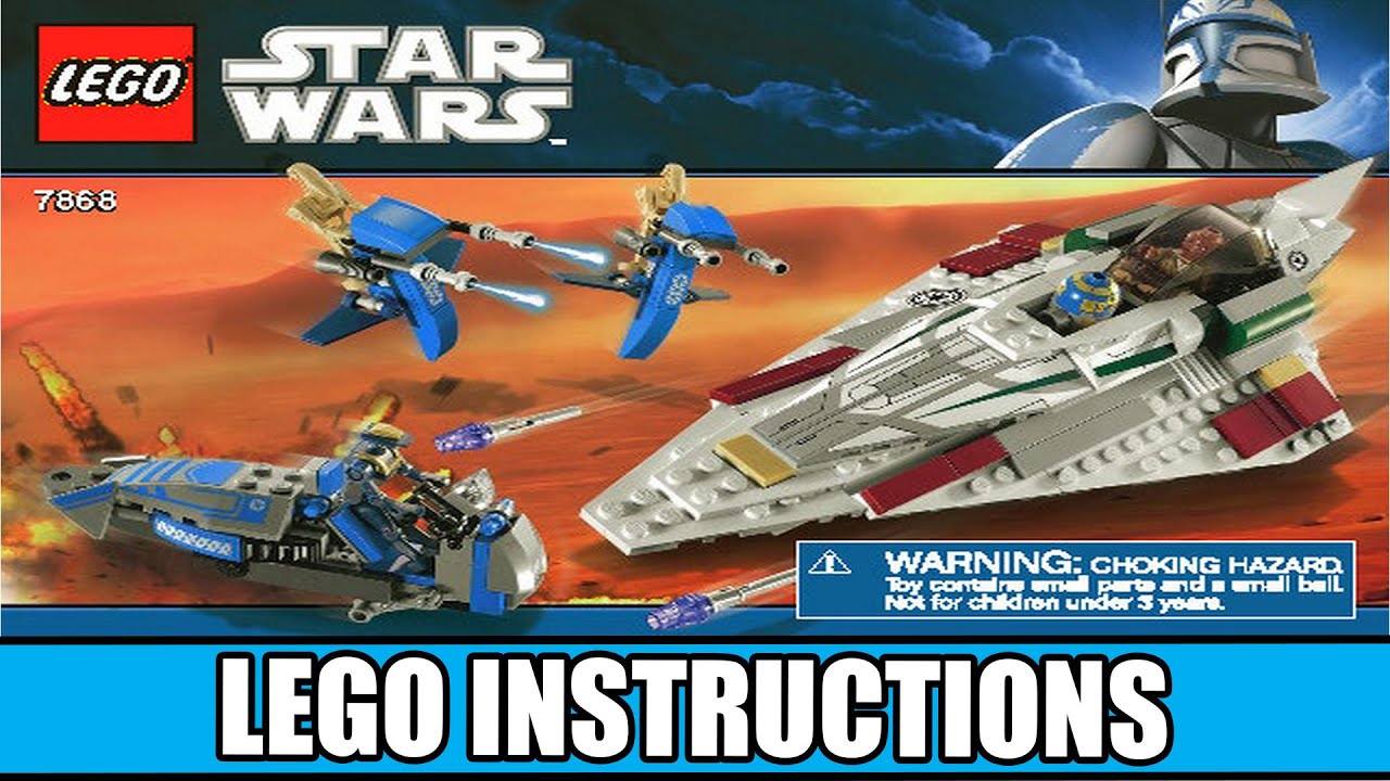 LEGO 7868 Instructions - The Clone Wars - Mace Windu's Jedi Starfighter - Star Wars