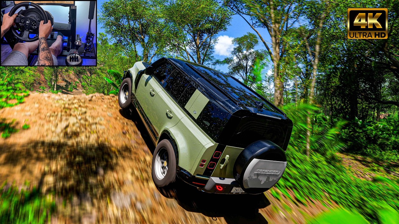 Land Rover Defender 110 X - Forza Horizon 5 | Thrustmaster T300RS Gameplay