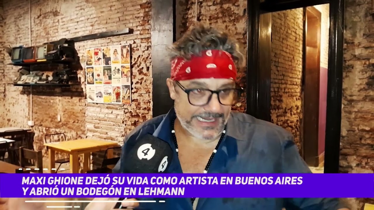 Maxi Ghione dej&oacute; su vida como artista en Buenos Aires y abri&oacute; un bodeg&oacute;n en Lehmann