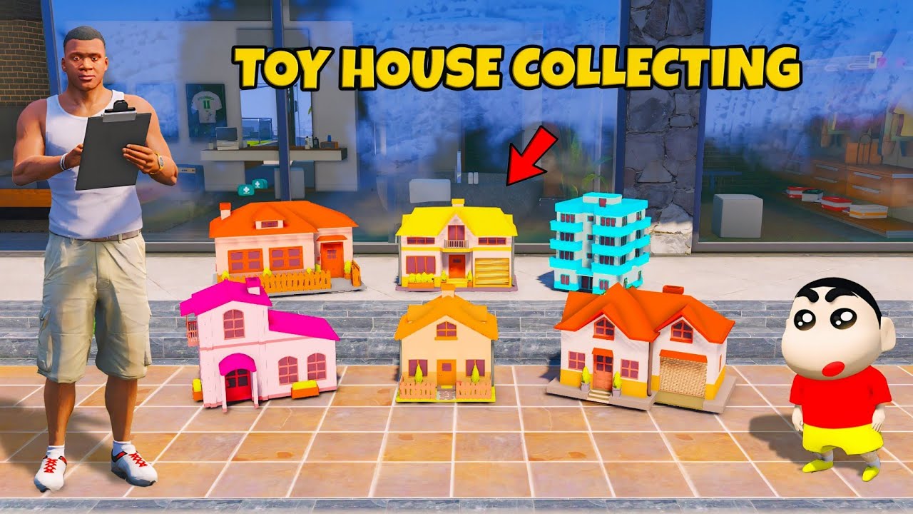 Shinchan & Franklin Collecting Toy Mini House in GTA 5
