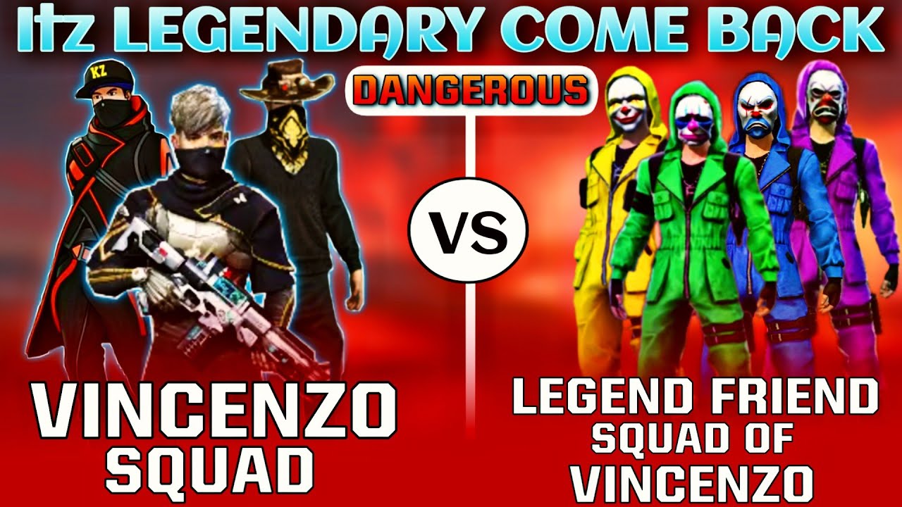 SERIOUS VINCENZO VS VINCENZO'S PRO FRIENDS SQUAD Clash Squad Custom Match || ONE TAP HEADSHOT