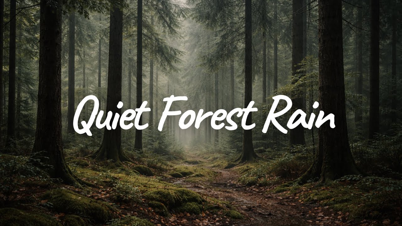 Quiet Forest Rain • Stress Relief, Study & Sleep | Relaxing Rain for Pure Peace (No Talking)
