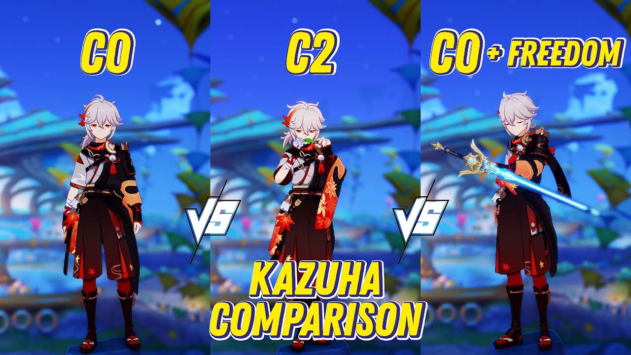 Kazuha C2 or Freedom Sworn? Kazuha Comparison - Genshin Impact