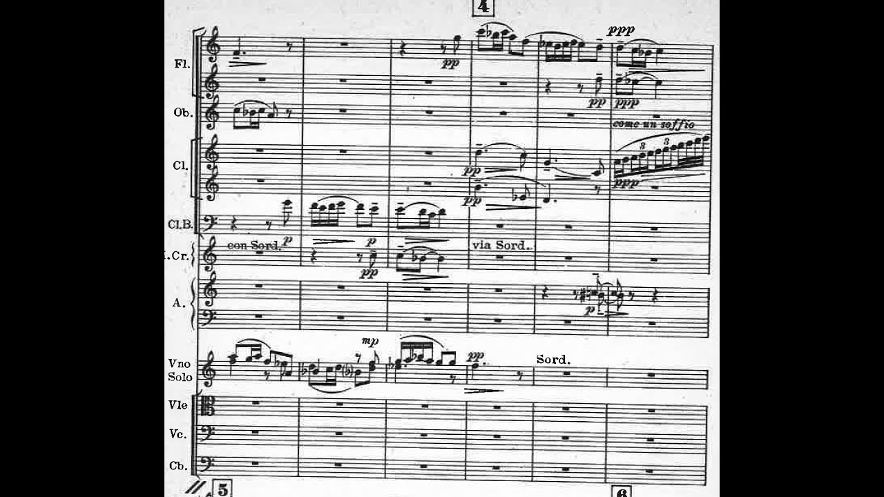 Luigi Dallapiccola - Tartiniana for Violin and Orchestra (1951) [Score-Video]