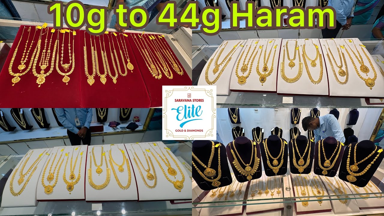 Saravana Elite 10g Onward Haram Collection | Lightweight Latest New Designs 10to44g Haram 