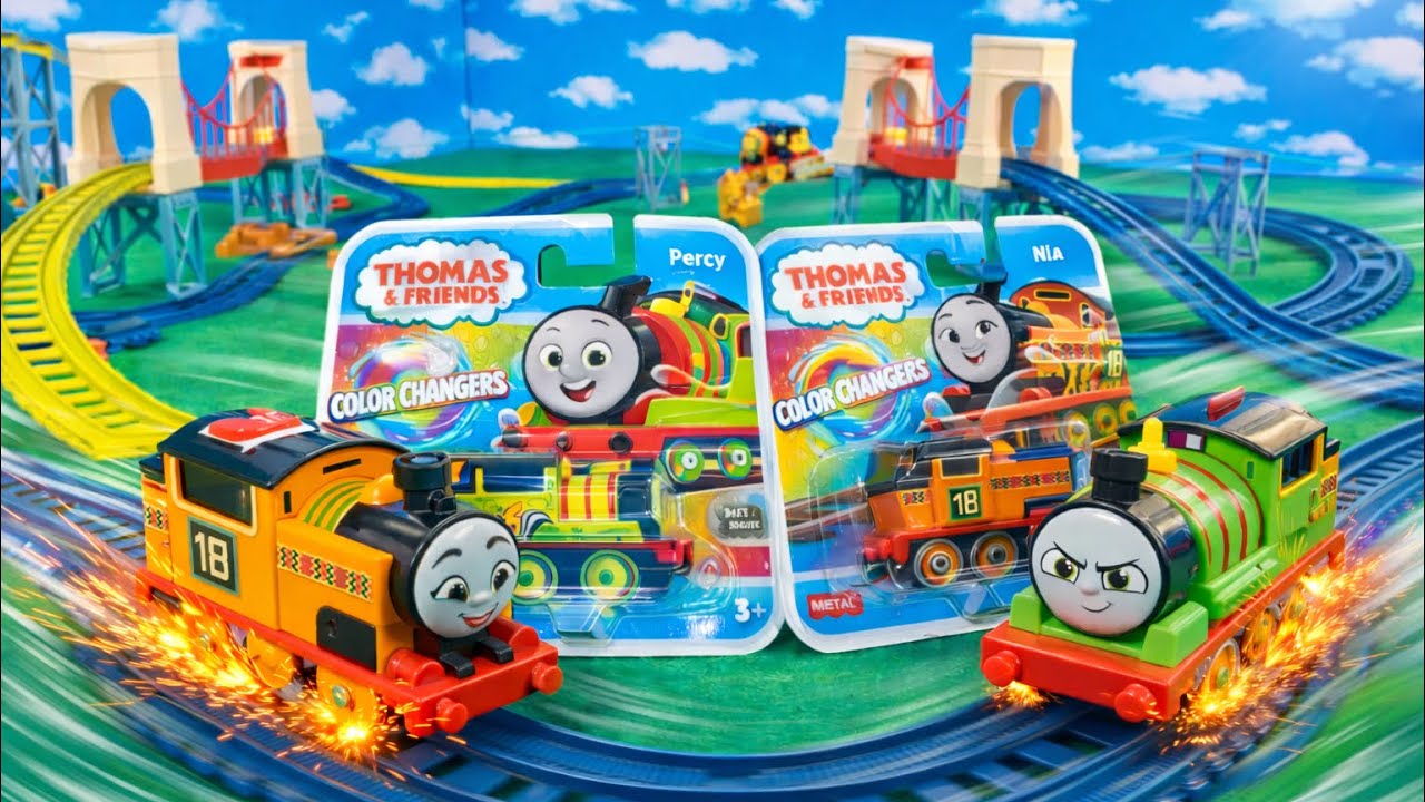 Thomas & Friends Percy and Nia Color Change Edition in Action🚂 | Build and Play Train Toys