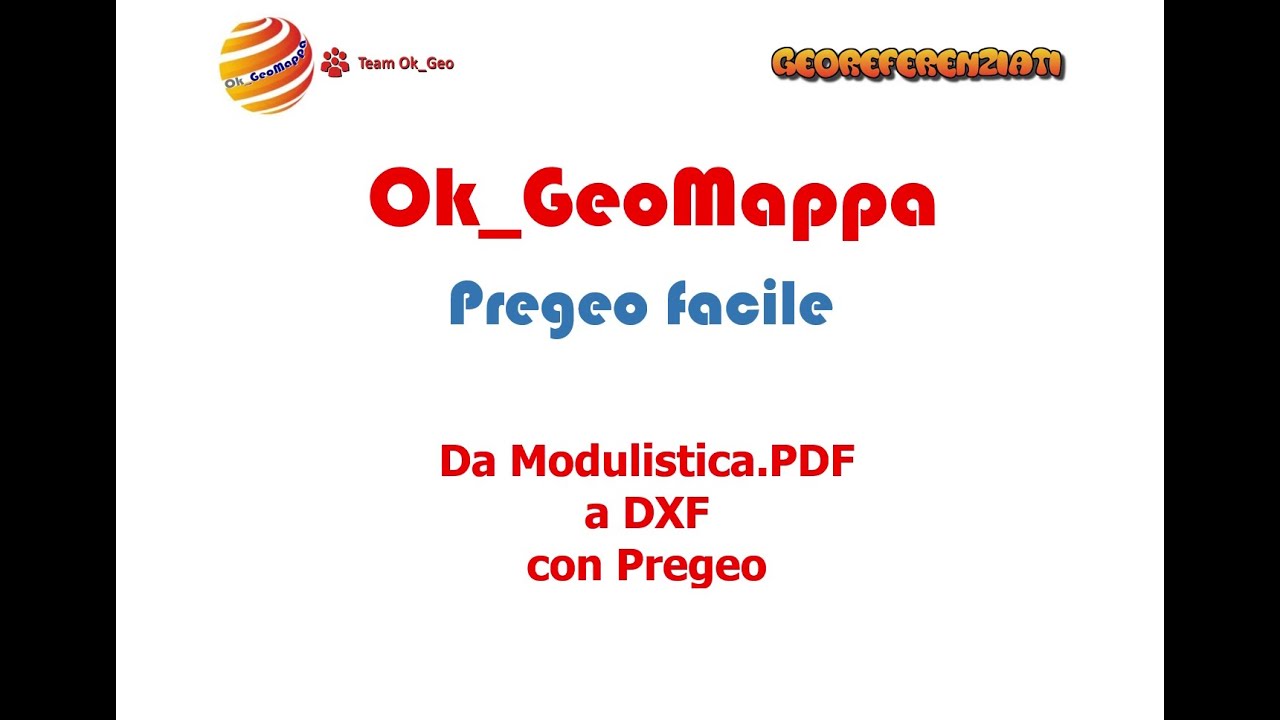 Da Modulistica.pdf a Proposta di aggiornamento in DXF con Pregeo
