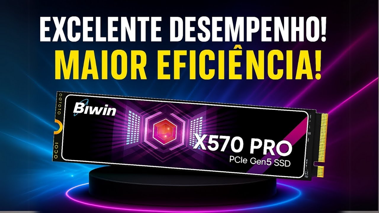 Biwin X570 Pro Black Opal 2TB - Isso sim é um SSD Gen5 bom de verdade!