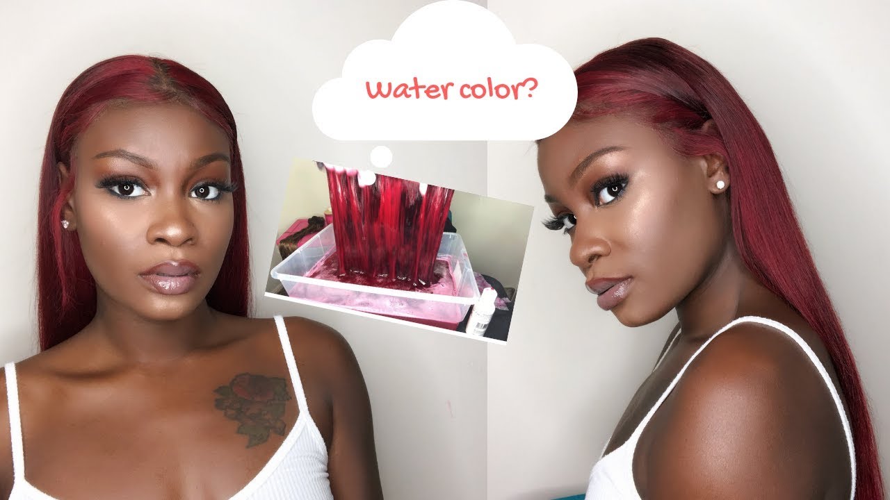 HOW TO: Go from JET BLACK to RED hair | Water Color Method| KABRINA KAY
