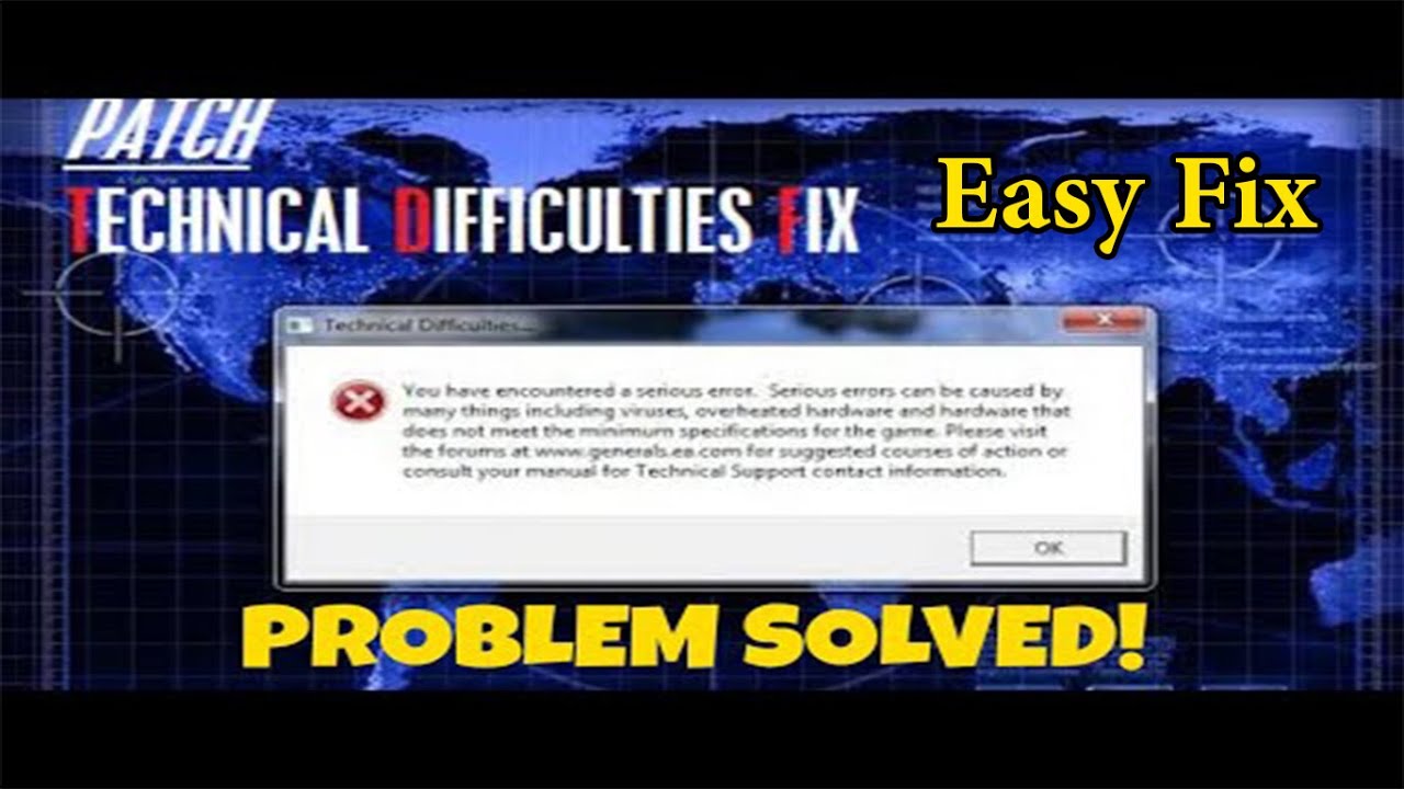 🛠️C&C GENERALS ZERO HOUR Technical Difficulties [Fix] in Windows 7 & 8 & 10 & 11