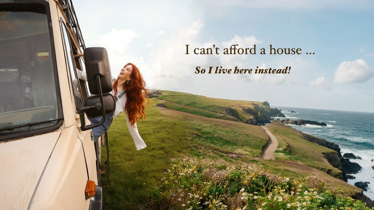 I Cant Afford a House... so I Live in a Cottage-Core Bus by the Sea instead