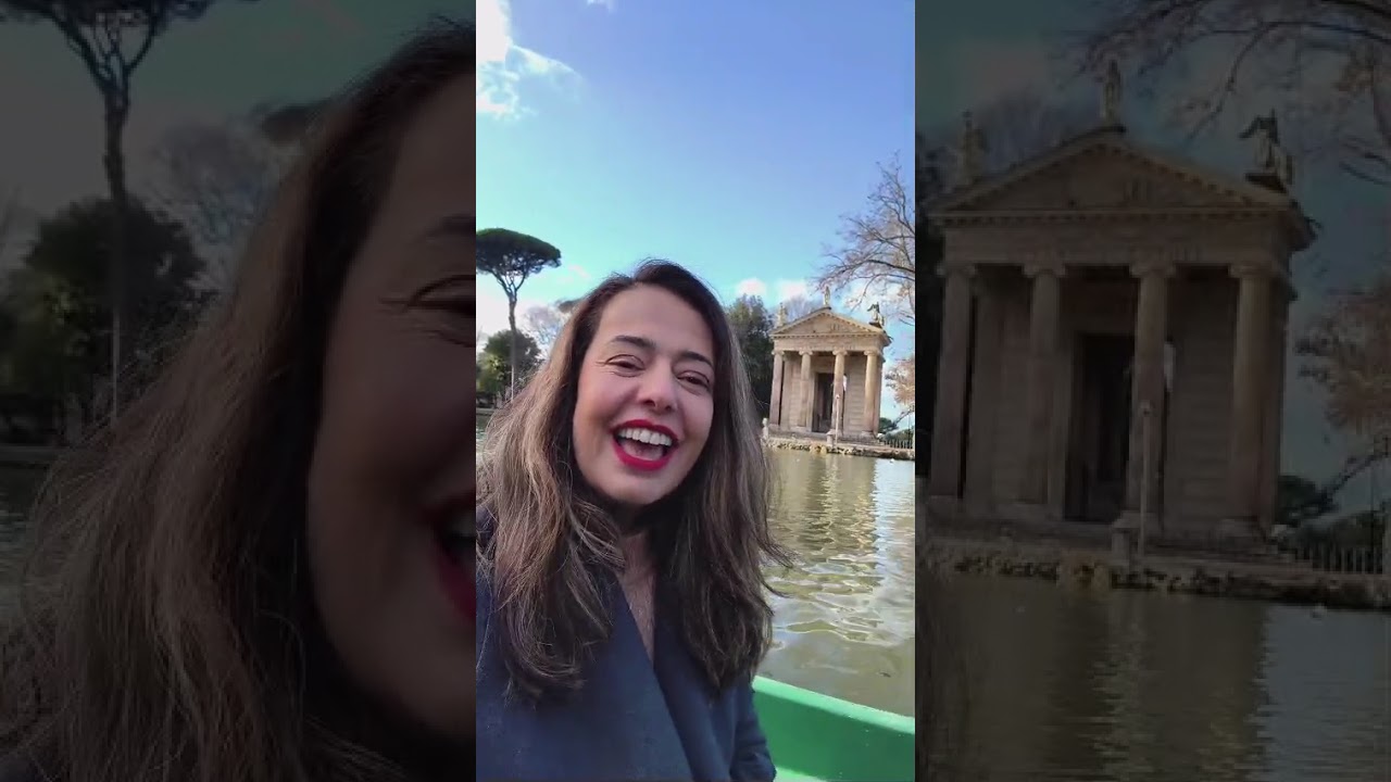 Laguinho dentro do parque da Villa Borghese em Roma