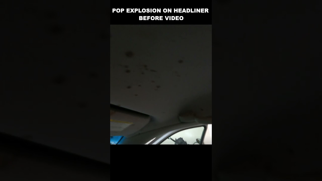 Soda Pop Exploded On This Car's Headliner! BEFORE AND AFTER Detailing #shorts
