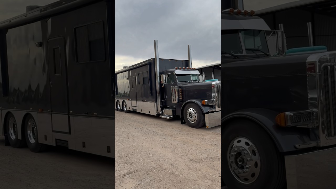 #custom #peterbilt #bigrig #motorhome #rv #truck #379 #coach #camping #caterpillar #rvlife #diesel