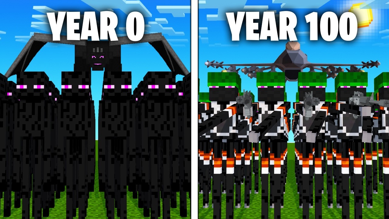 I Made 100 Endermen Simulate 100 Years Of War