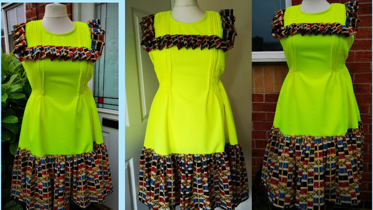 cut and sew a summer dress with ruffles/gipsy/pleats #sewing #DIY #howtosew #makeadress #Beginners