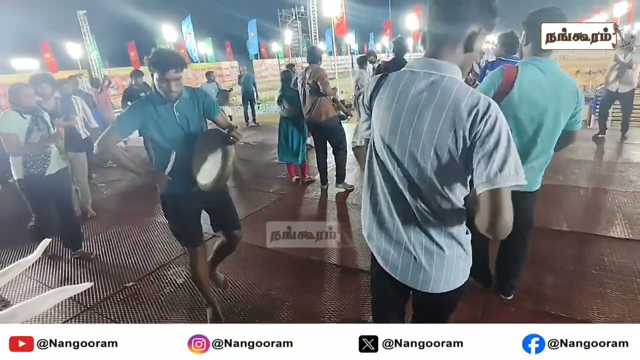 மாநாட்டு திடலில் இரவு பயிற்சி எடுத்த பறையிசை மற்றும் கலைக்குழுவினர்! #ntk #seeman #makkalinmaanadu 