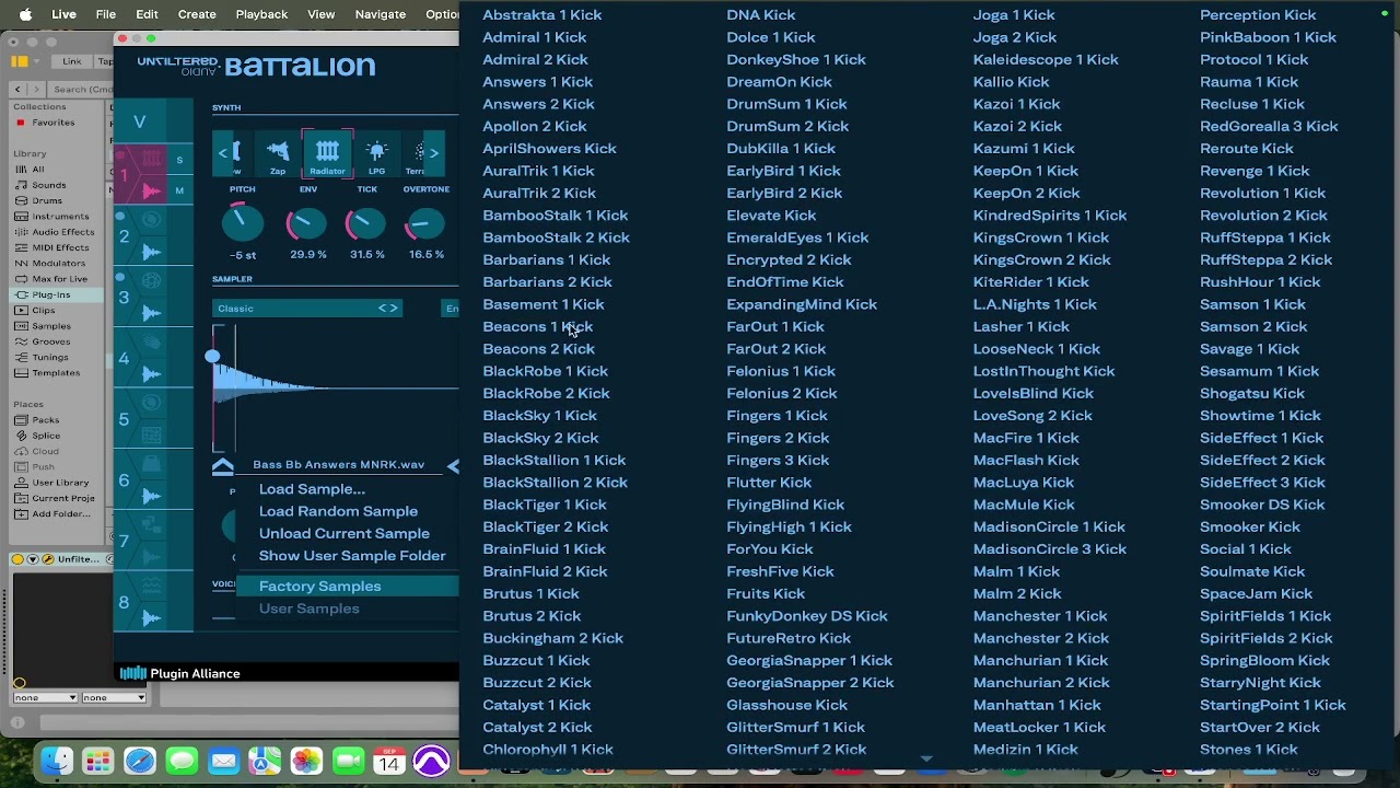 Going through the presets of Unfiltered Audio Battalion.