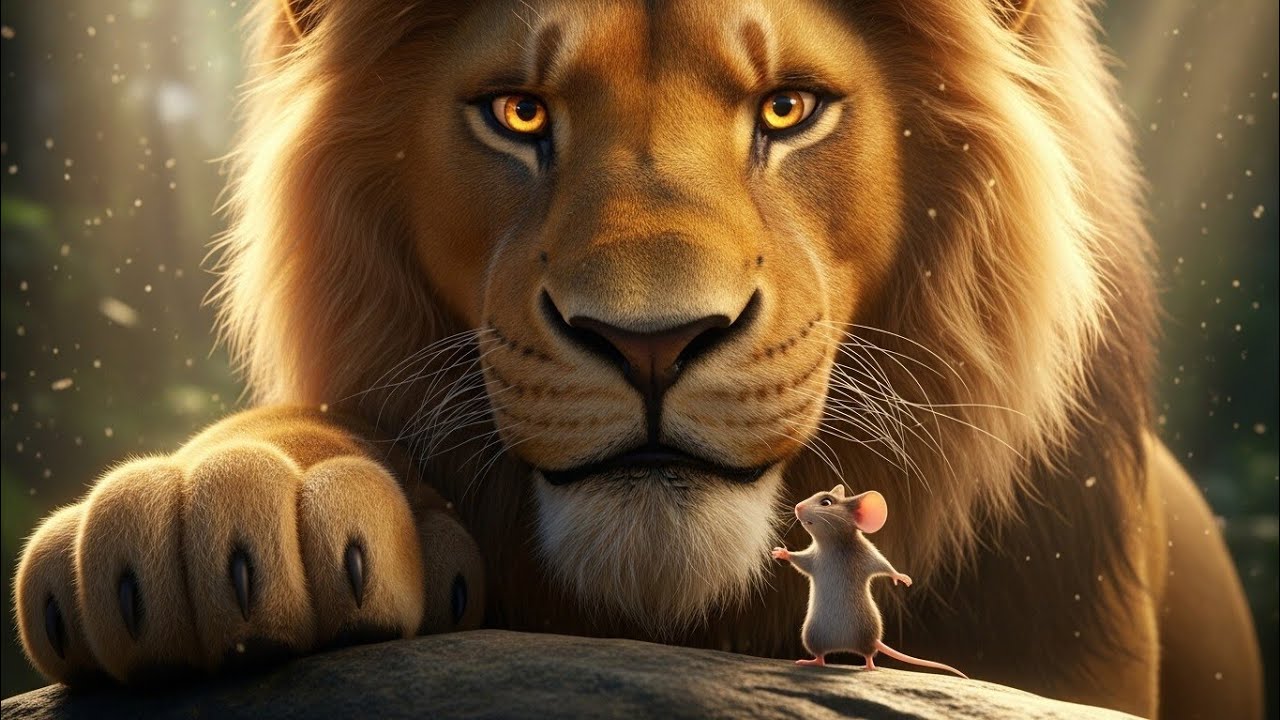 Never Judge by Size 🦁🐭 | Lion and Mouse Story with Powerful Moral”@HappyLstory 