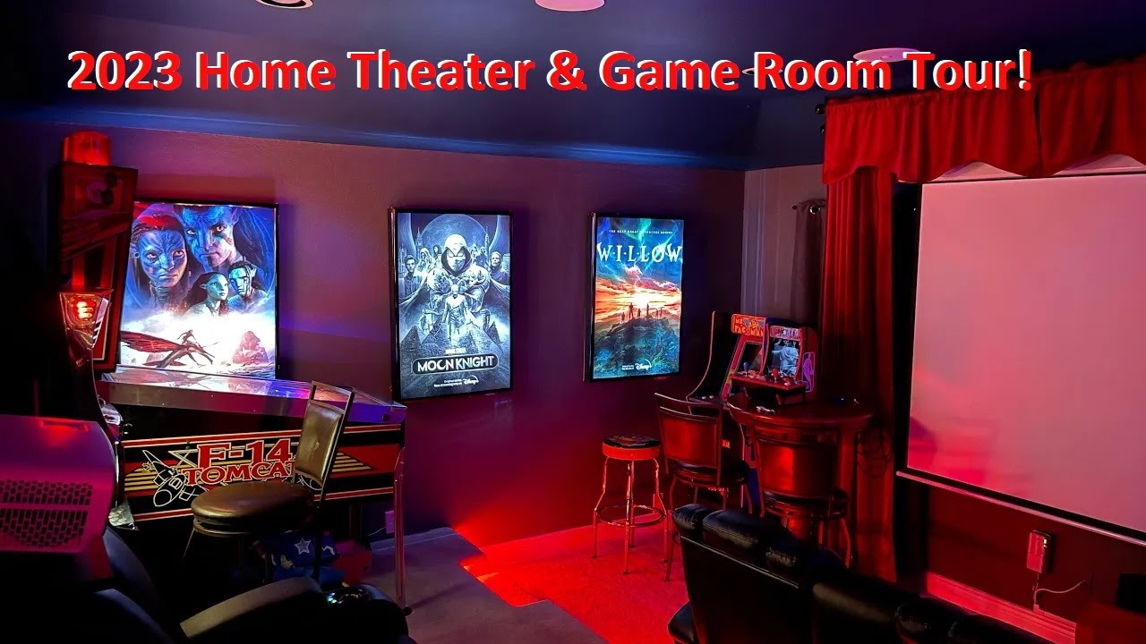 Game Room and Home Theater Room Tour 2023
