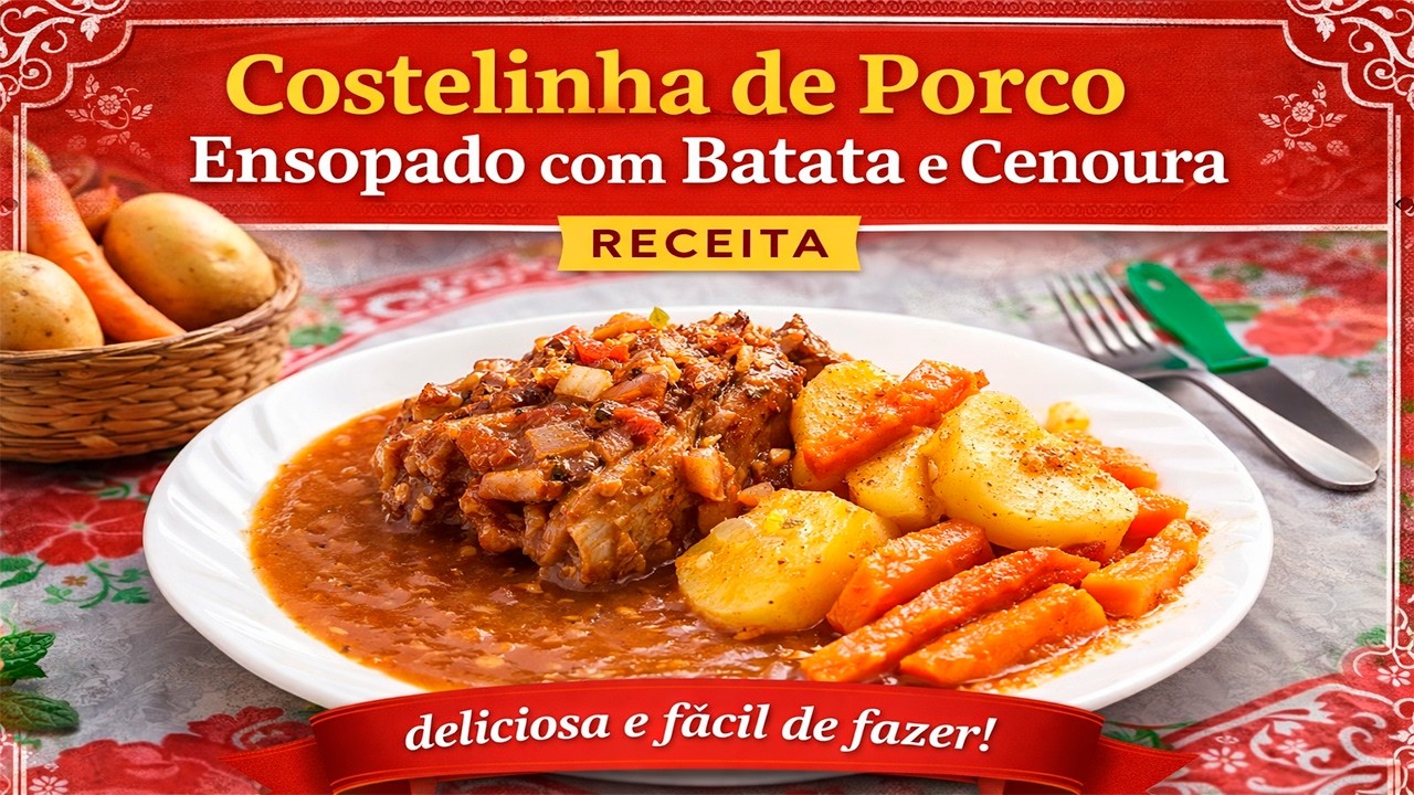 COSTELINHA DE PORCO ENSOPADA QUE DESMANCHA NA BOCA!