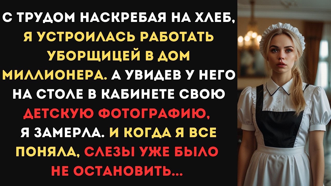С трудом наскребая на хлеб, я устроилась уборщицей к миллионеру. А когда я увидела у него свое фото
