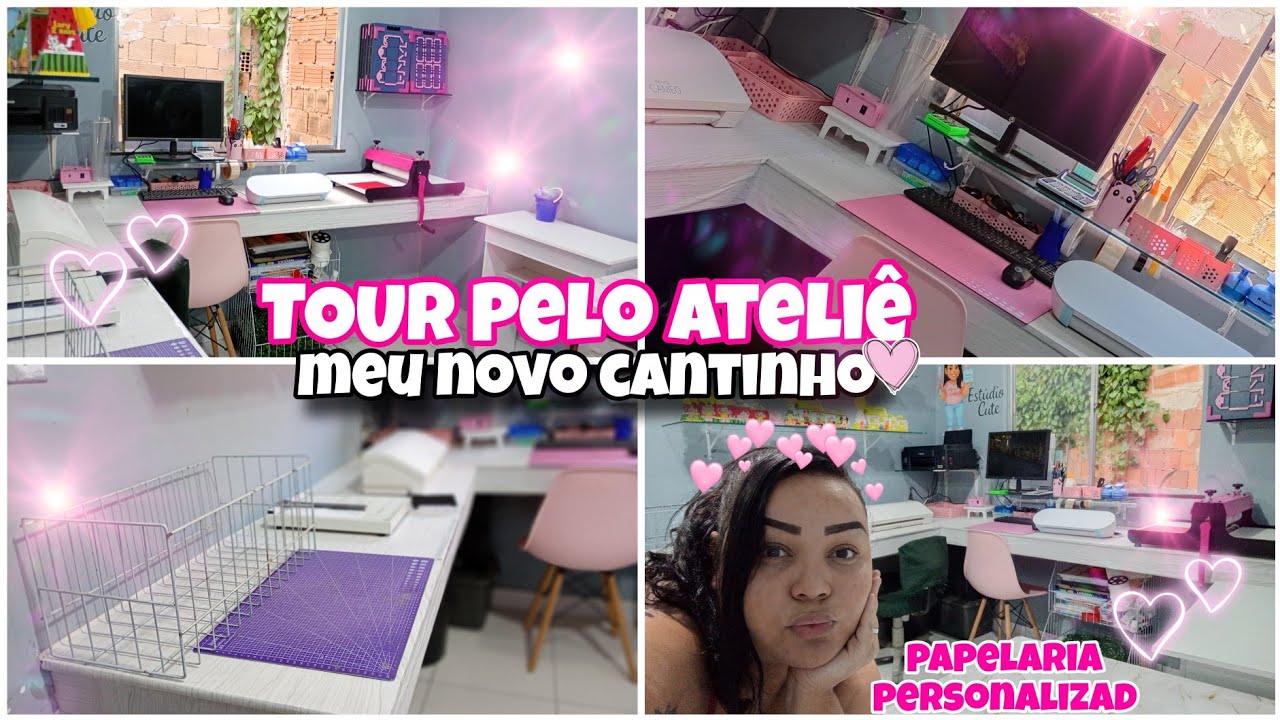 ATELIÊ DE CARA NOVA - FIZ UMAS MUDANÇAS - TOUR PELO MEU ATELIÊ DE PAPELARIA PERSONALIZADA EM CASA 💖
