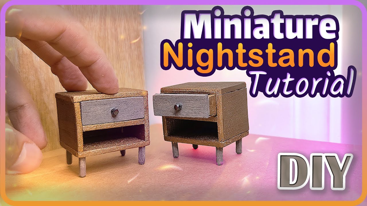 DIY Miniature Nightstand | Make a Miniature Nightstand For Your Dolls (Bedside Table)