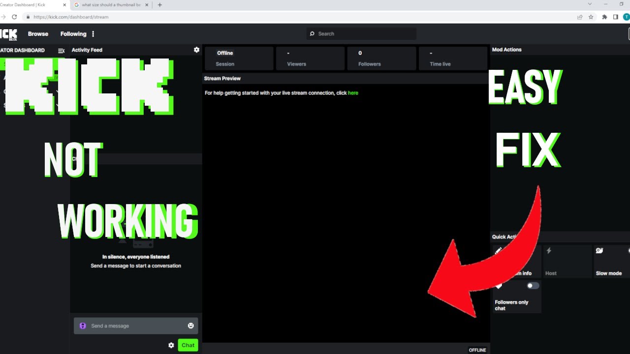 **EASY FIX** KICK STREAM NOT WORKING