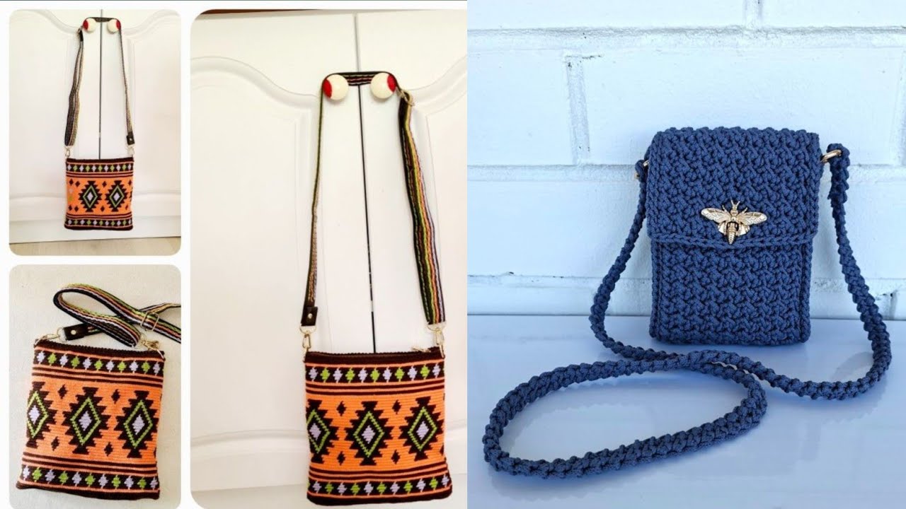 Crochet Crossbody Phone Bag, Handmade Crochet Phone Bag, Crochet Phone Bag, Crochet Phone Bag