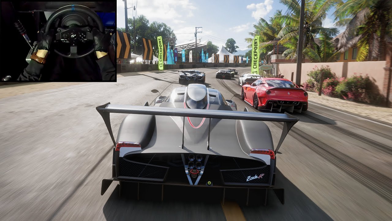 Pagani Zonda R vs Track Toys Colossus Race - Forza Horizon 5 | Wheel Gameplay