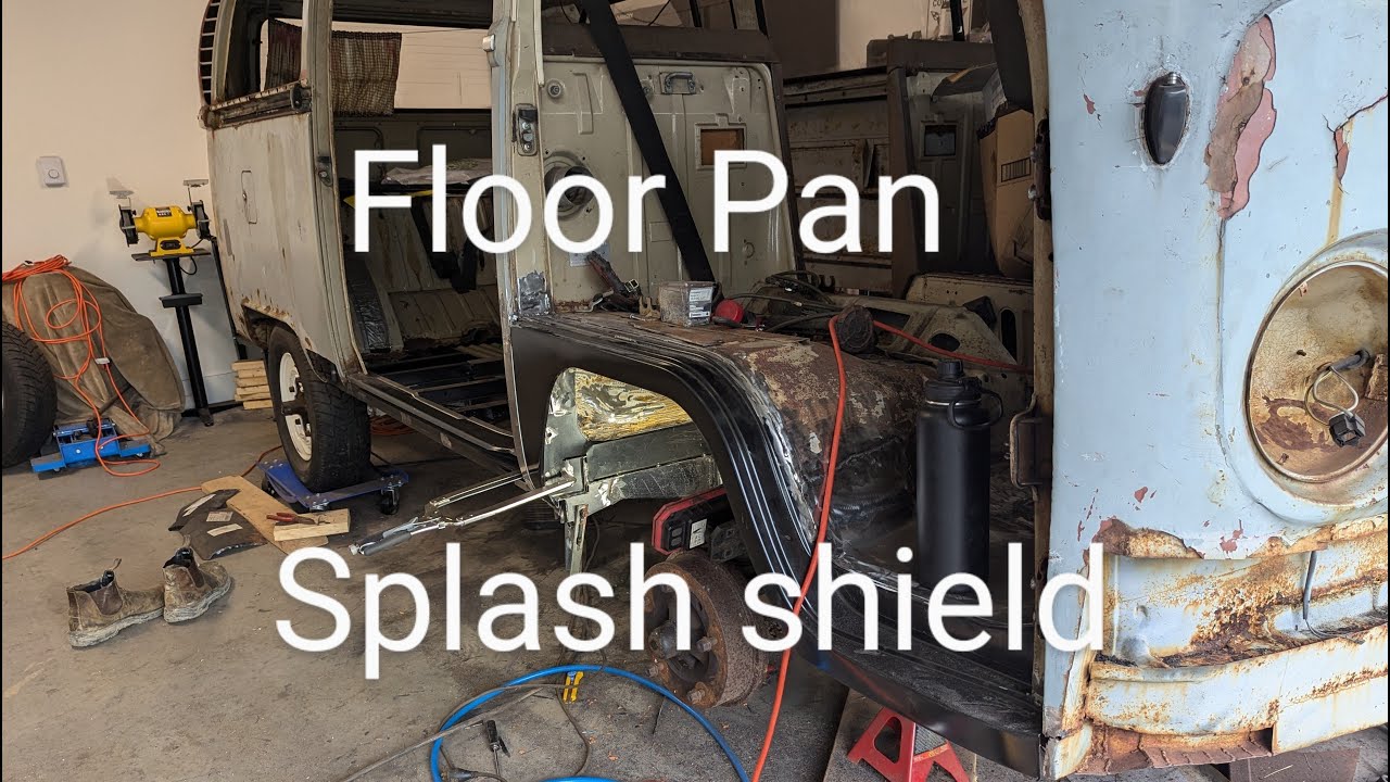 Bus floor pan and splash shield.