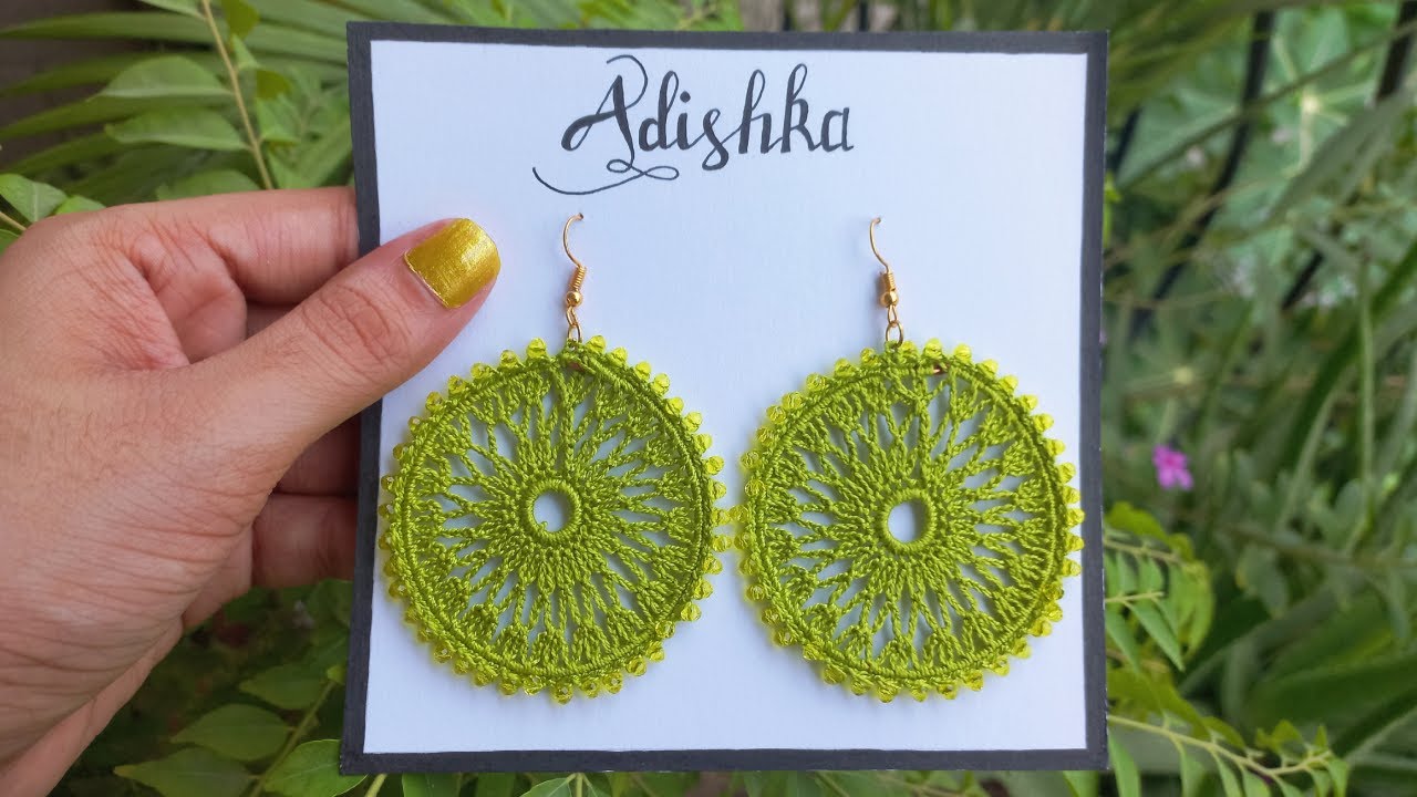 Beautiful Simple Crochet Hoop Earrings | How to make DIY Jewellery using waste copper wire Tutorial