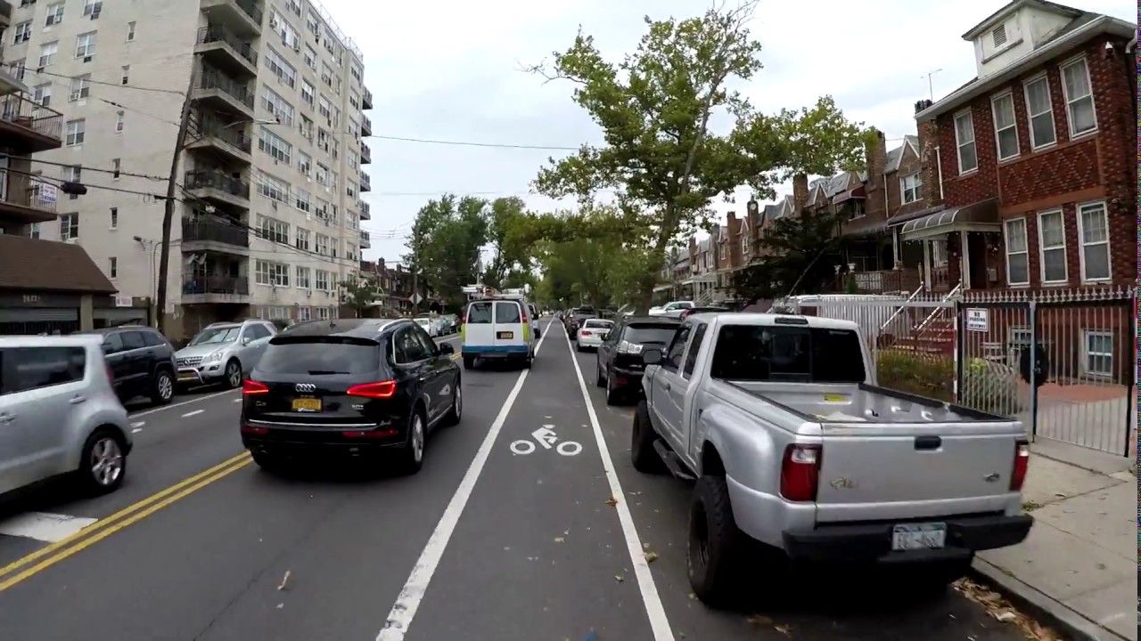 Cycling in Brooklyn, NYC - Bedford Avenue from Sheepshead Bay to Greenpoint (Full Length of Street)