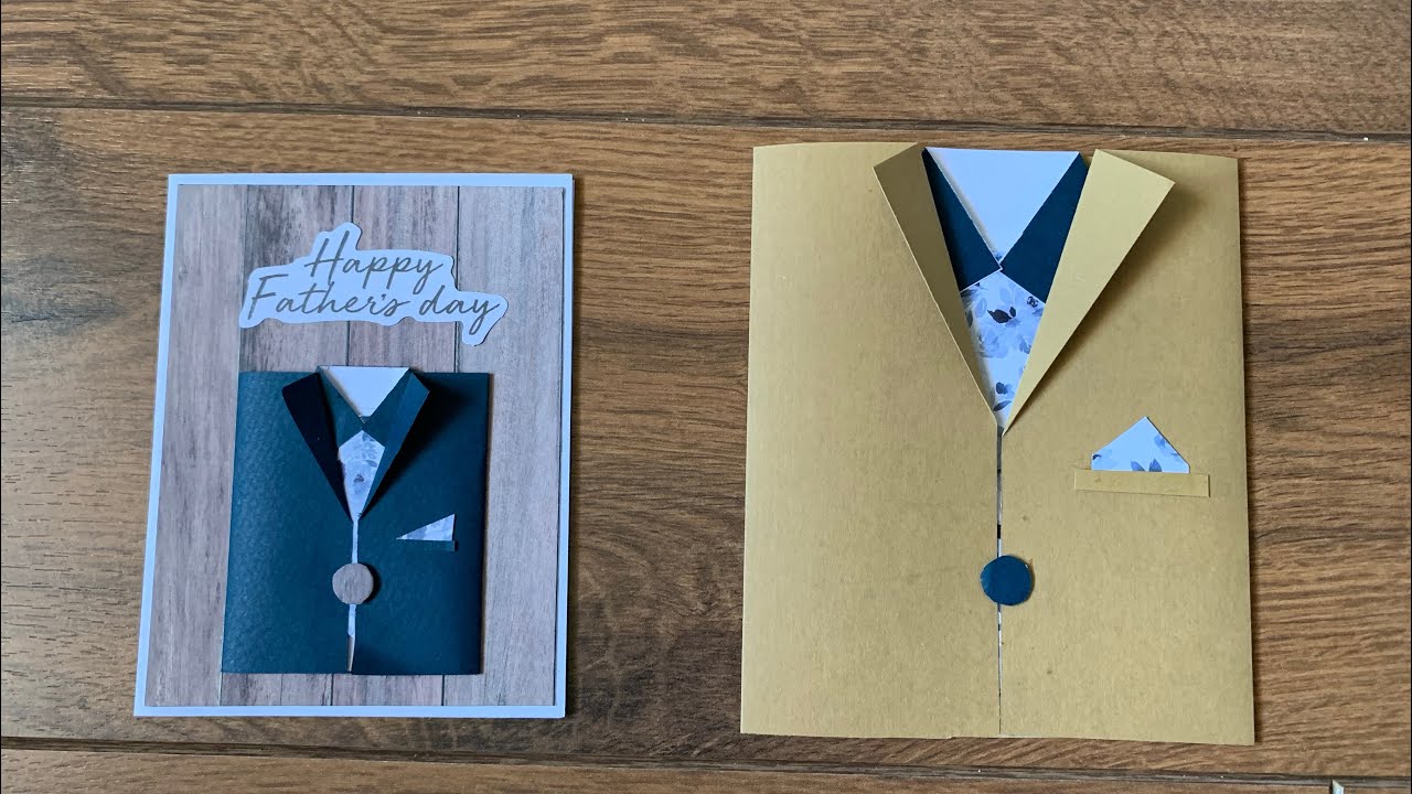 TUTO SCRAP Carte Costume 🤵‍♂️ Fêtes des Pères