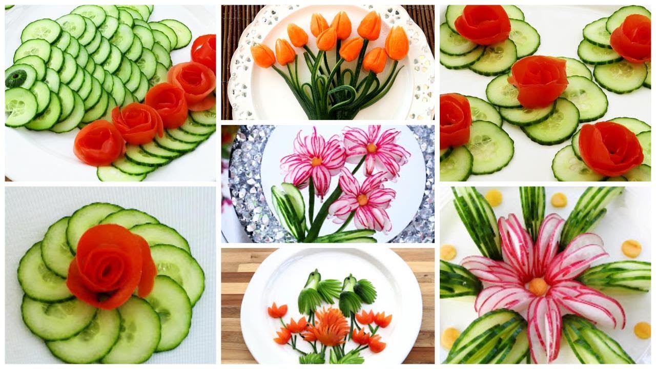 ابداع وافكار جديدة خضاروفواكه تزيين الاطباق بابسط الاشياء Decorating & art dishes