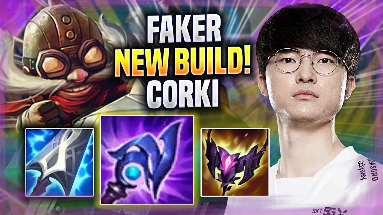 FAKER TRIES CORKI WITH NEW BUILD! - T1 Faker Plays Corki MID vs Leblanc! | Preseason 2022