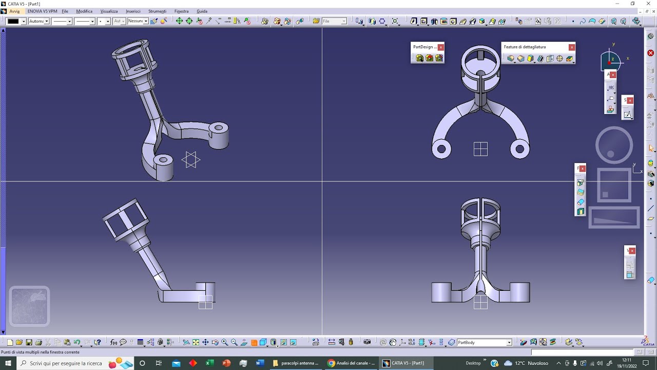 Catia v5 098: Paracolpi Antenna Droni