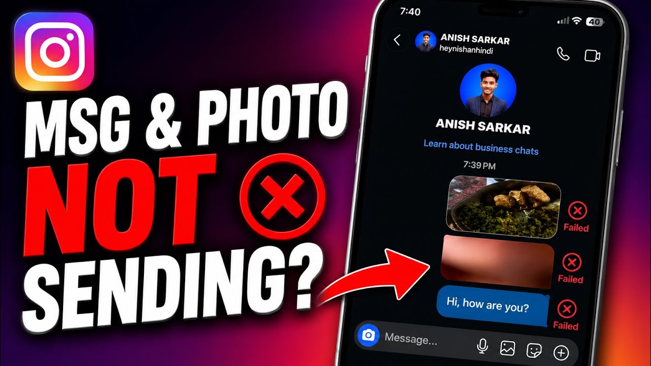 Instagram Messages & Photos Not Sending? Fix Failed Messages & Photo Upload Issue 2026 🚫