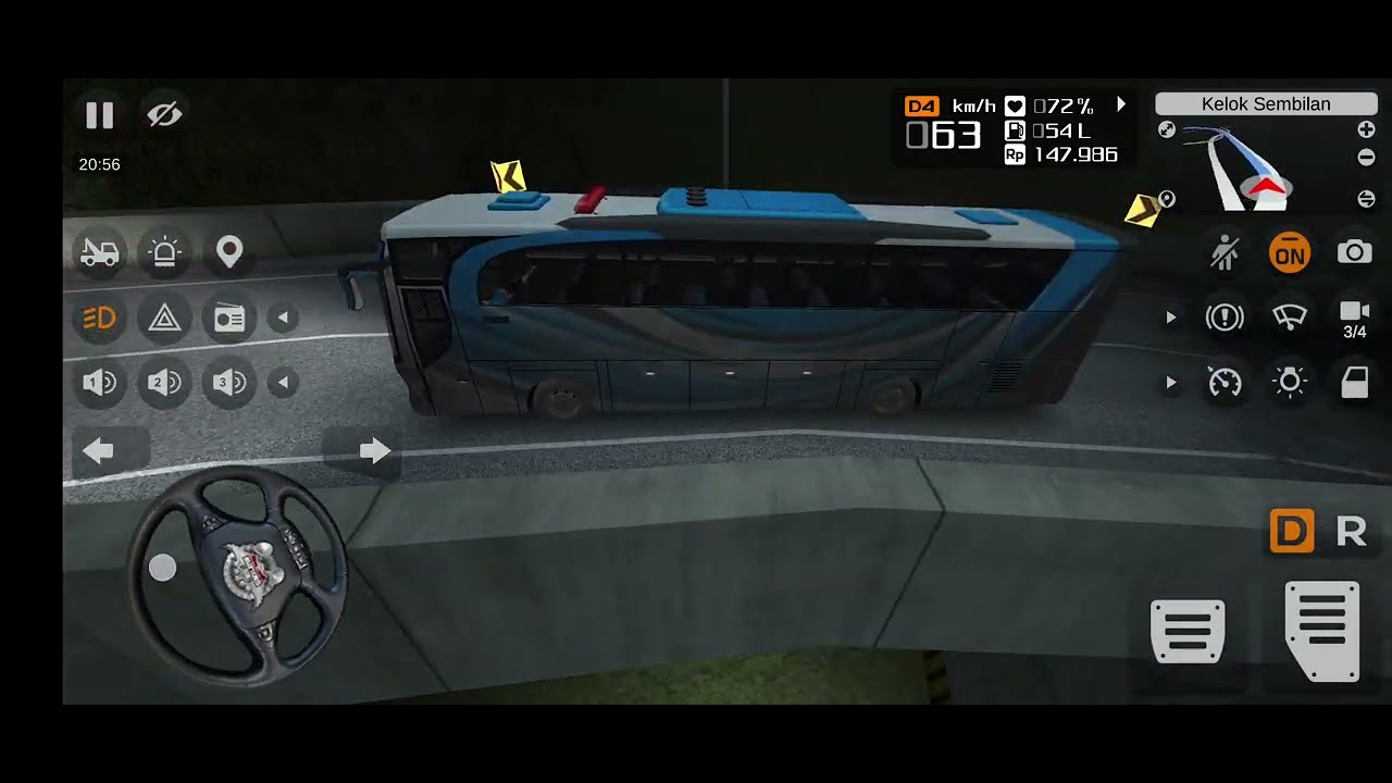 Night Driving Bus Simulator Indonesia 