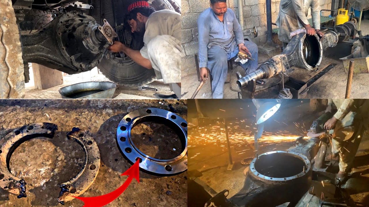 Repairing Broken Rear Wheel Hub|| Informative Video||Repair Broken Rear Wheel Hub Truck|