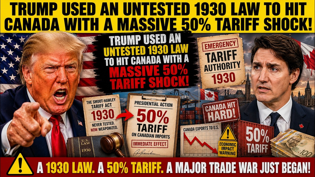 Trump Used An Untested 1930 Law To Hit Canada With A Massive 50% Tariff Shock!