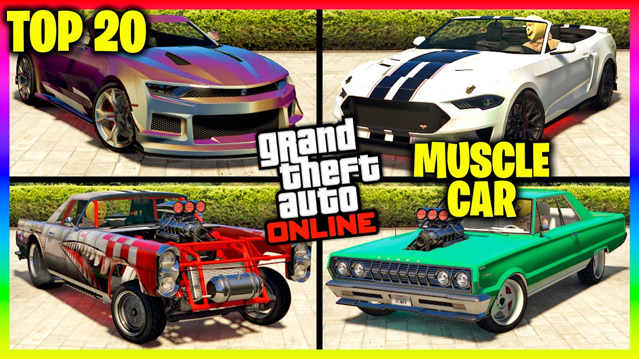 LOS MUSCLE CAR MÁS RÁPIDOS DE GTA 5! TOP 20 COCHES MAS RAPIDOS GTA | JZ3REP