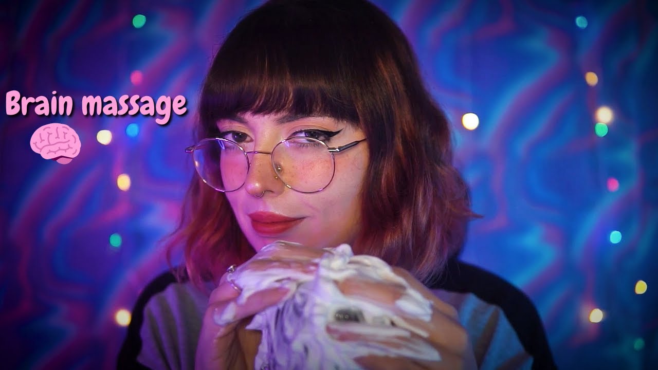 ASMR shaving cream brain massage - no talking