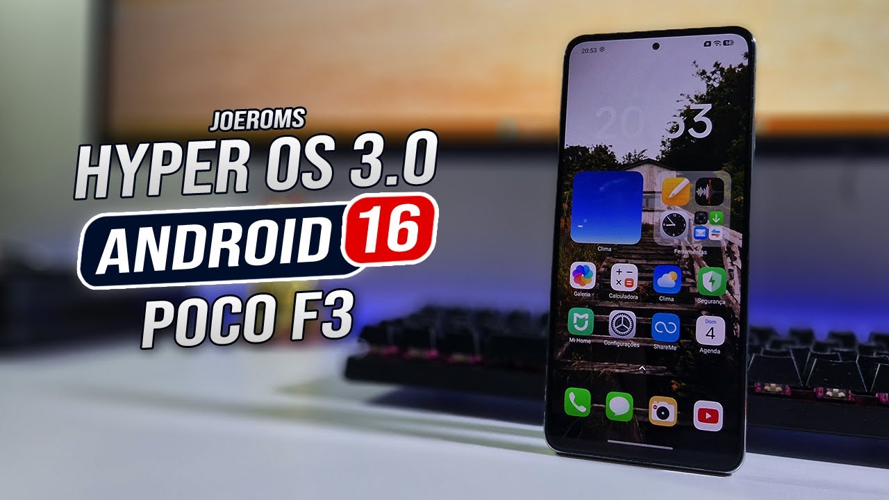 🚀 POCO F3 atualizado para o HyperOS 3.0 com Android 16!
