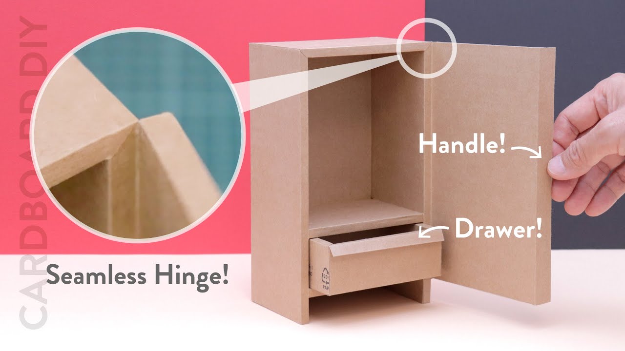 Cardboard DIY How to make a mini cabinet from cardboard Upcycled♻️