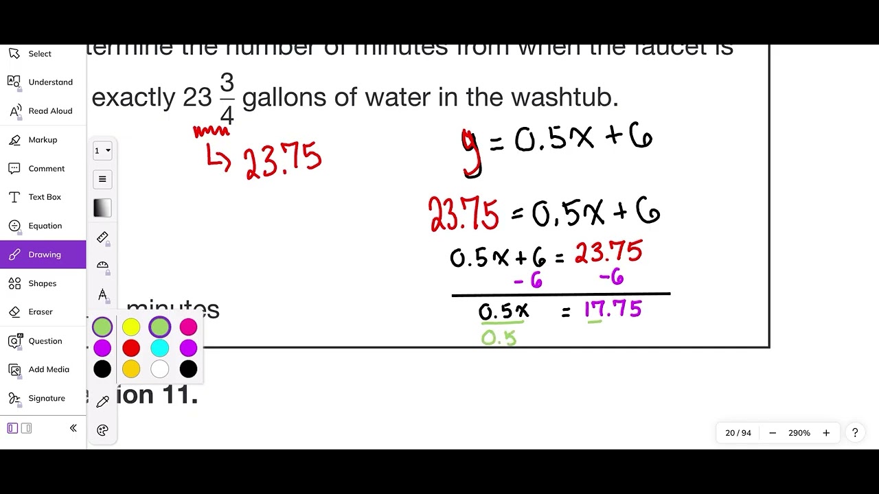 2014 Module 1 Problem 11 Algebra 1 PDE Item and Scoring Sampler