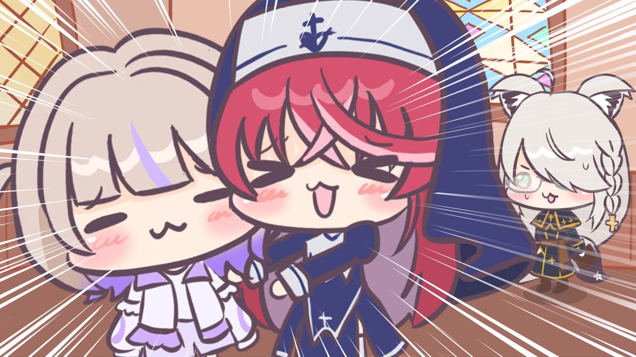 Sister Marin melted by Hajime's words【HololiveAnimatedClip/Marine/Fubuki/Hajime】